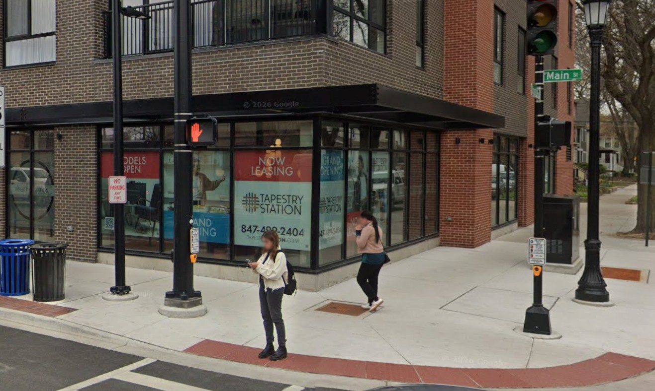 A rendering showing the existing ground floor retail space where the propsoed vet office wishes to locate. The commercial space is located on the ground floor of the Tapestry building which contains four floors of apartments above. 